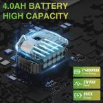 TaskStar Cordless Impact Wrench 1/2", 1180 Ft-lbs(1600 N.m) 4000mAh Battery