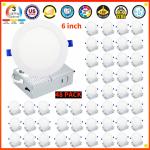 6/12/24/36/48 Pack 6 Inch LED Recessed Light with 3CCT- Canless Ultra Thin Wafer