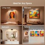 Wireless Picture Light for Wall: 24" Rechargeable Art Light with Remote & Timer,