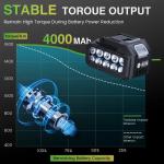 TaskStar Cordless Impact Wrench 1/2", 1180 Ft-lbs(1600 N.m) 4000mAh Battery