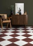 FloorPops x Chris Loves Julia Bonneville Oxblood Peel and Stick Floor Tiles, FP6333