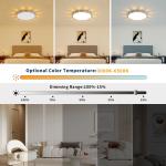 Anmaice 12in Flush Mount led Ceiling Light fixtures ceiling lamp for bedroom