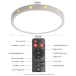 Anmaice 12in Flush Mount led Ceiling Light fixtures ceiling lamp for bedroom