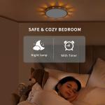 Anmaice 12in Flush Mount led Ceiling Light fixtures ceiling lamp for bedroom