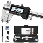 Digital Caliper 0-6” Precision Measuring Tool, Auto-Off, 0.001” Accuracy, Stainl