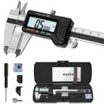 Digital Caliper 0-6” Precision Measuring Tool, Auto-Off, 0.001” Accuracy, Stainl