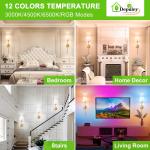 Depuley Battery Operated Wall Sconce: Set of 2 Wireless Wall Lights with 10000mA