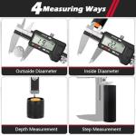 Digital Caliper 0-6” Precision Measuring Tool, Auto-Off, 0.001” Accuracy, Stainl