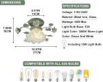 Nordic Semi Flush Mount Glass Flower Ceiling Light for Hallway & Bathroom