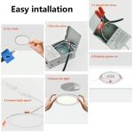 12 Pack 4 Inch 10W 5CCT Ultra-Thin LED Recessed Ceiling Light with Junction Box