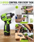 Robustrue 16.8V Max Brushless Impact Driver Kit, 1416 In-lbs Torque, 1/4" Hex Cordless Impact Drill with 2x 2000mAh Batteries, 4100 Max BPM, Power Tool Set for Home Improvement, DIY & Light Automotive