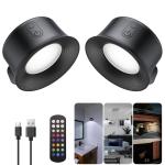2Pack LED Wall Lights, Battery Wall Sconce,Magnetic Wireless Rechargeable Amb...