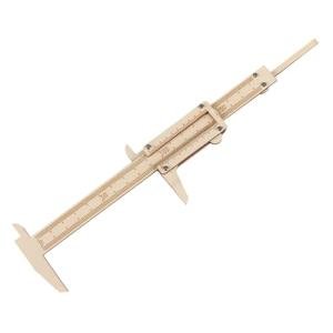 SHINEOFI Wooden Vernier Calipers Precision Measuring Tool for DIY Projects and Woodworking 12-Inch Measuring Ruler Straight Edge for Math Learning and Crafting