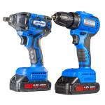 ACDelco Power Tool Combo Kit with 2 Batteries Cordless Drill Impact Driver Tool