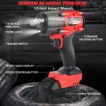 1500N.m Cordless Impact Wrench for Milwaukee Battery 1/2" High Torque No Battery