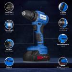 ACDelco Power Tool Combo Kit with 2 Batteries Cordless Drill Impact Driver Tool