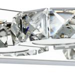 3 Square Lights Modern Bathroom Vanity Light LED Crystal Mirror Front Wall Lamp