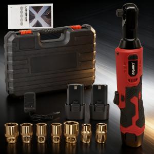 45 Nm high torque, 3/8 inch portable cordless electric ratchet wrench set