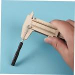 SHINEOFI Wooden Vernier Calipers Precision Measuring Tool for DIY Projects and Woodworking 12-Inch Measuring Ruler Straight Edge for Math Learning and Crafting