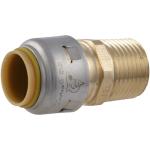 SharkBite Max 1/2 Inch MNPT Adapter, Push to Connect Brass Plumbing Fitting, PEX Pipe, Copper, CPVC, PE-RT, HDPE, UR120A
