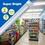 4FT 12 Pack LED Shop Light T8 Linkable Ceiling Fixture 24W Daylight 6000K Clear