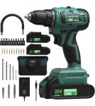 INSPIRITECH Brushless power drill Cordless Drill with 2 Batteries and Charger