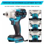 Cordless Impact Wrench 1/2" 700Nm High Torque Brushless Drill W/ Li-ion Battery