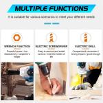 Cordless Impact Wrench 1/2" 700Nm High Torque Brushless Drill W/ Li-ion Battery