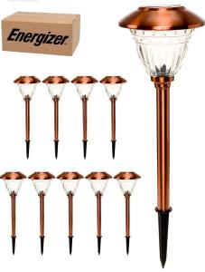 Energizer LED Solar Pathway Lights - 10 Pack of  Outdoor Solar Lights(6 Colors)