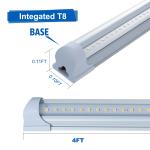 4FT 12 Pack LED Shop Light T8 Linkable Ceiling Fixture 24W Daylight 6000K Clear