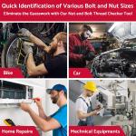 57pc Nut & Bolt Thread Checker, SAE & Metric, Drill Gauge Set