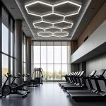 HEXAGONAL LED GARAGE LIGHTS HONEYCOMB CAR DETAILING SHOWROOM OFFICE 8 GRID DIY