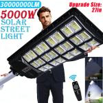 30000000LM Commercial LED Solar Street Light Outdoor Dusk to Dawn Road Area Lamp