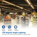 4FT 12 Pack LED Shop Light T8 Linkable Ceiling Fixture 24W Daylight 6000K Clear