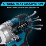 Cordless Impact Wrench 1/2" 700Nm High Torque Brushless Drill W/ Li-ion Battery