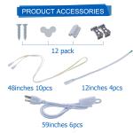 4FT 12 Pack LED Shop Light T8 Linkable Ceiling Fixture 24W Daylight 6000K Clear