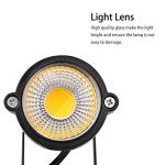 Lemonbest LED Landscape Up Down Light 5W White LED Decorative Spotlight Lamp 110V with Plug for Indoor Outdoor Yard Step Wall Lighting (Warm White) (Include Spike)