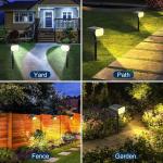 8 Pack Solar Spot Lights Outdoor, 74 LED 3 Lighting Modes 2-in-1 Solar Landscape