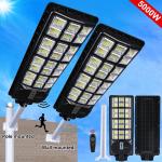 30000000LM Commercial LED Solar Street Light Outdoor Dusk to Dawn Road Area Lamp