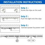 4FT 12 Pack LED Shop Light T8 Linkable Ceiling Fixture 24W Daylight 6000K Clear