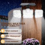3 Head 50000LM LED Solar Lights Outdoor Waterproof Motion Sensor Security Lamp