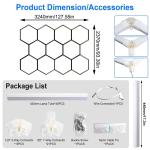 Hexagon Garage Lights 26400LM 11 Grid Honeycomb LED Shop Gym Ceiling Light 6500K