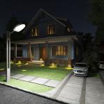 Outdoor LED Yard Street Light Dusk to Dawn Light Waterproof Security Lighting