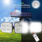 3 Head 50000LM LED Solar Lights Outdoor Waterproof Motion Sensor Security Lamp