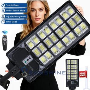 990000000LM Commercial 5000W LED Solar Street Light Dusk to Dawn Road Lamp+Pole