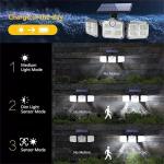3 Head 50000LM LED Solar Lights Outdoor Waterproof Motion Sensor Security Lamp