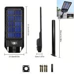 99000000LM Commercial 300W LED Solar Street Light Dusk to Dawn Road Lamp +Pole