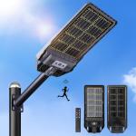 99000000LM Commercial 300W LED Solar Street Light Dusk to Dawn Road Lamp +Pole