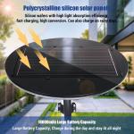 360° Round Solar Lights Outdoor LED Flood Light Dusk to Dawn Motion Sensor Lamp