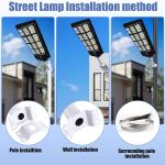 990000000LM Commercial 5000W LED Solar Street Light Dusk to Dawn Road Lamp+Pole